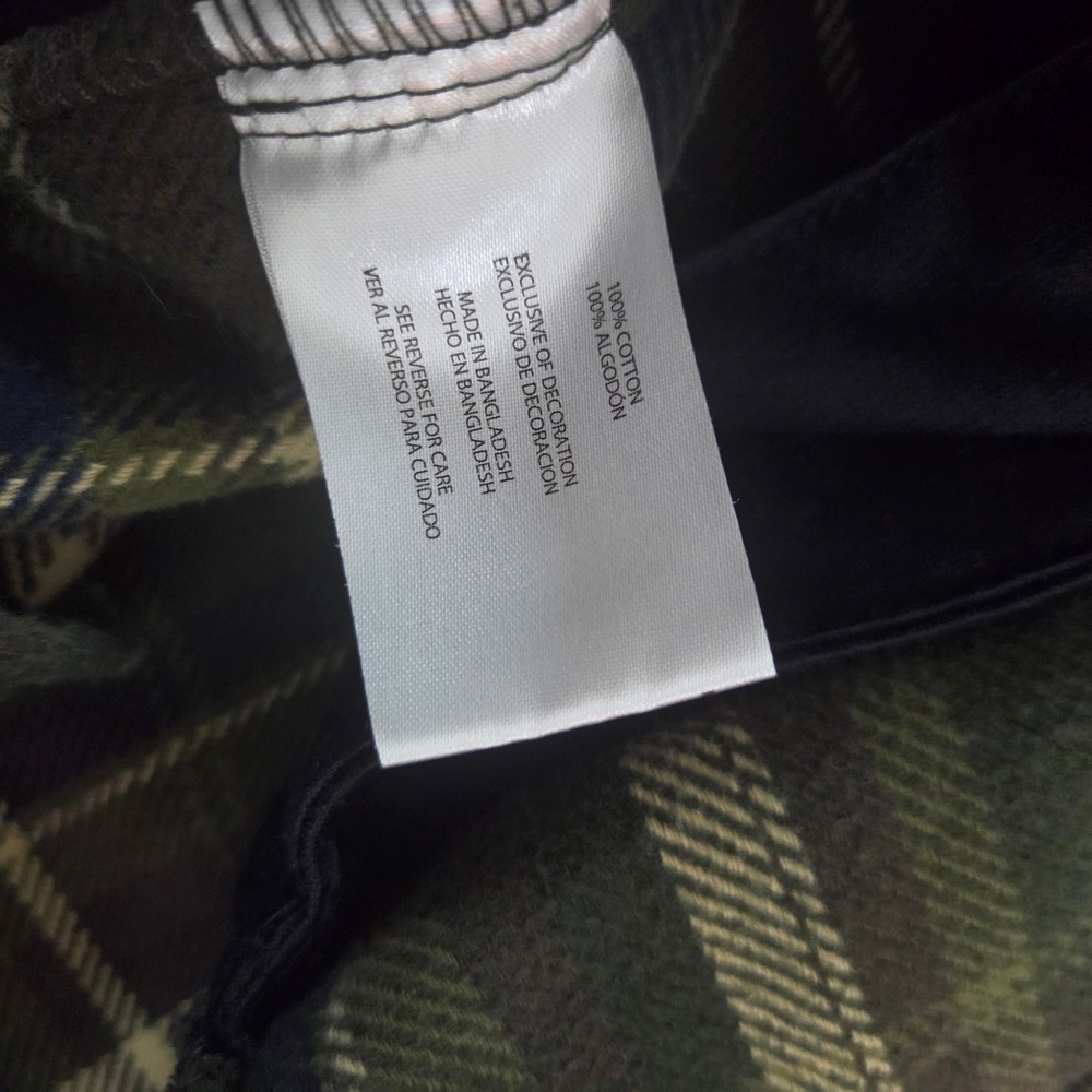 Orvis Mens XL Heavyweight Flannel Shirt Green Plaid Button Up Outdoor Hunting - Picture 5 of 7